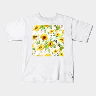 Watercolor Sunflower 2 Kids T-Shirt
